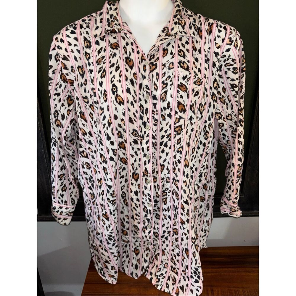 Victorias Secret Cheetah PJ Top XL